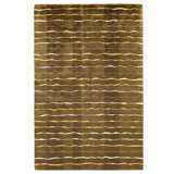 Hand Knotted Area Rug in Gold