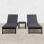 Chaise longue d'extérieur en teck Largo Pawni-997388008
