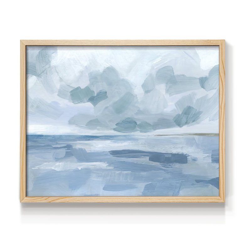 Calm Seascape II - reproduction encadrée - réaménageable, Naturel, H 11 po x l 14 po
