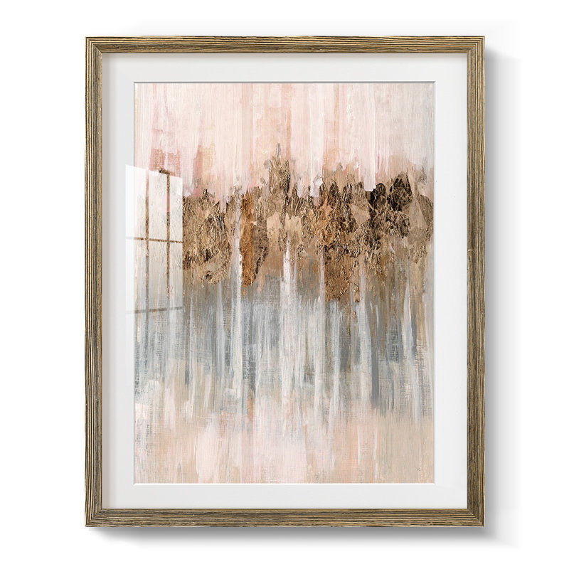 «Floating By I», reproduction encadrée, Blanc, Papier avec cadre noyer