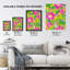 Wall Art Print Lily Tropical Flower Pattern with Leopard Poster