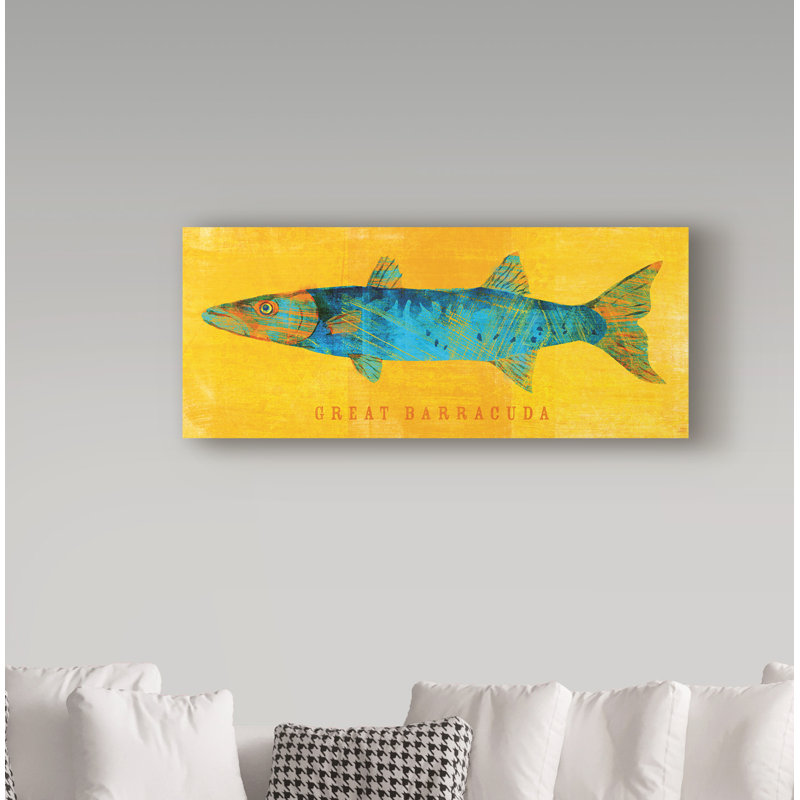 «Great Barracuda» par Kaior, impression sur toile tendue, H 20 po x l 47 po x P 2 po
