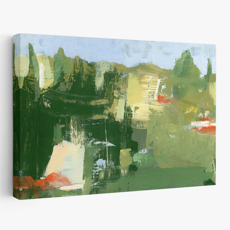 Carolina Red Banks - Art abstrait paysages, H 24 po x l 36 po