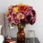6 bouquets de roses artificielles avec 6 hortensias artificiels et fleurs d'automne pour la maison