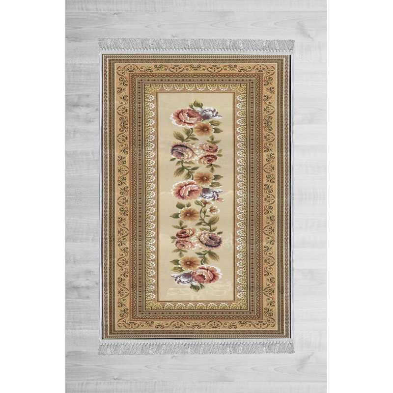 Luxurious Velvet Area Rug, 5.9 x 9.2 Feet | 100% Velvet Fabric, 100% Cotton Sole, 0.4 in Pile Height | Antibacterial, Non-Slip, Machine Washable | Elegant 3D Digital Print for Living Room & Bedroom Decor
