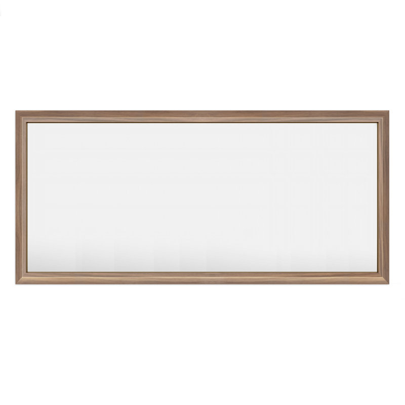 Miroir mural Amara, 60 po x 28 po, Bois brun foncé