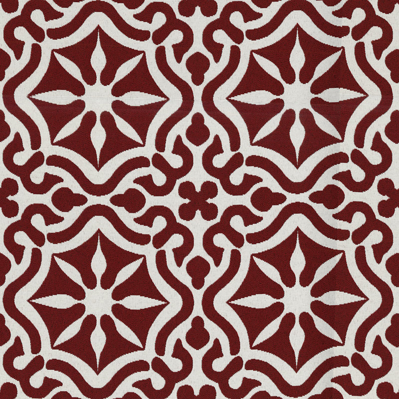 Tissu de carrelage, Rouge