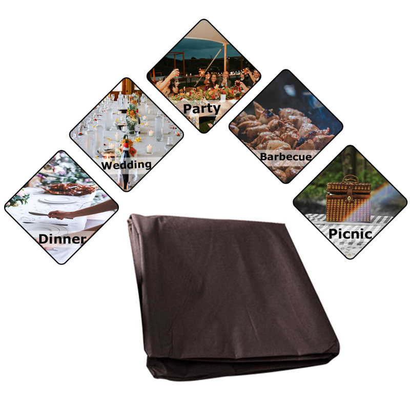 Ebrahim Tablecloth, 137cm W x 182cm L, Black