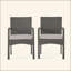 Chaise de salle à manger en osier KD PE [ensemble de 2 pièces]-685370015-685370014