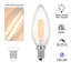 4 Watt (40 Watt Equivalent), B10 LED, Dimmable Light Bulb, Warm White Base E12/Candelabra Base-61808231