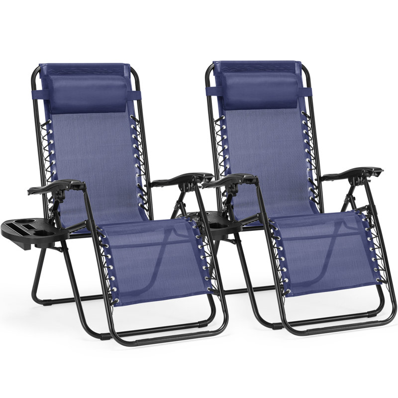 Ensemble de 2 chaises longues Zero Cravity, Noir