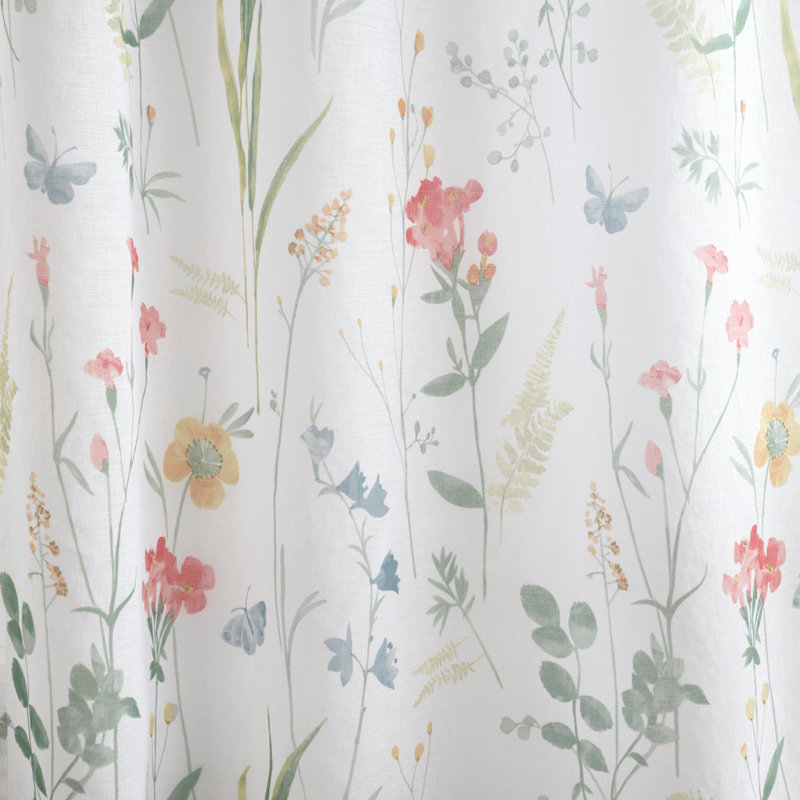 Spring Glade Semi Sheer Curtain Single Panel, Width 182 x Drop 140 cm