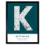 Kettering City Map Kettering England United Kingdom City Map Teal - Single Picture Frame Typography