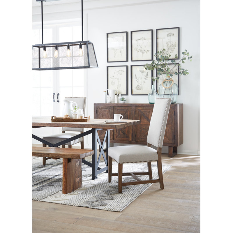 Dani Upholstered Dining Chair, Light Gray