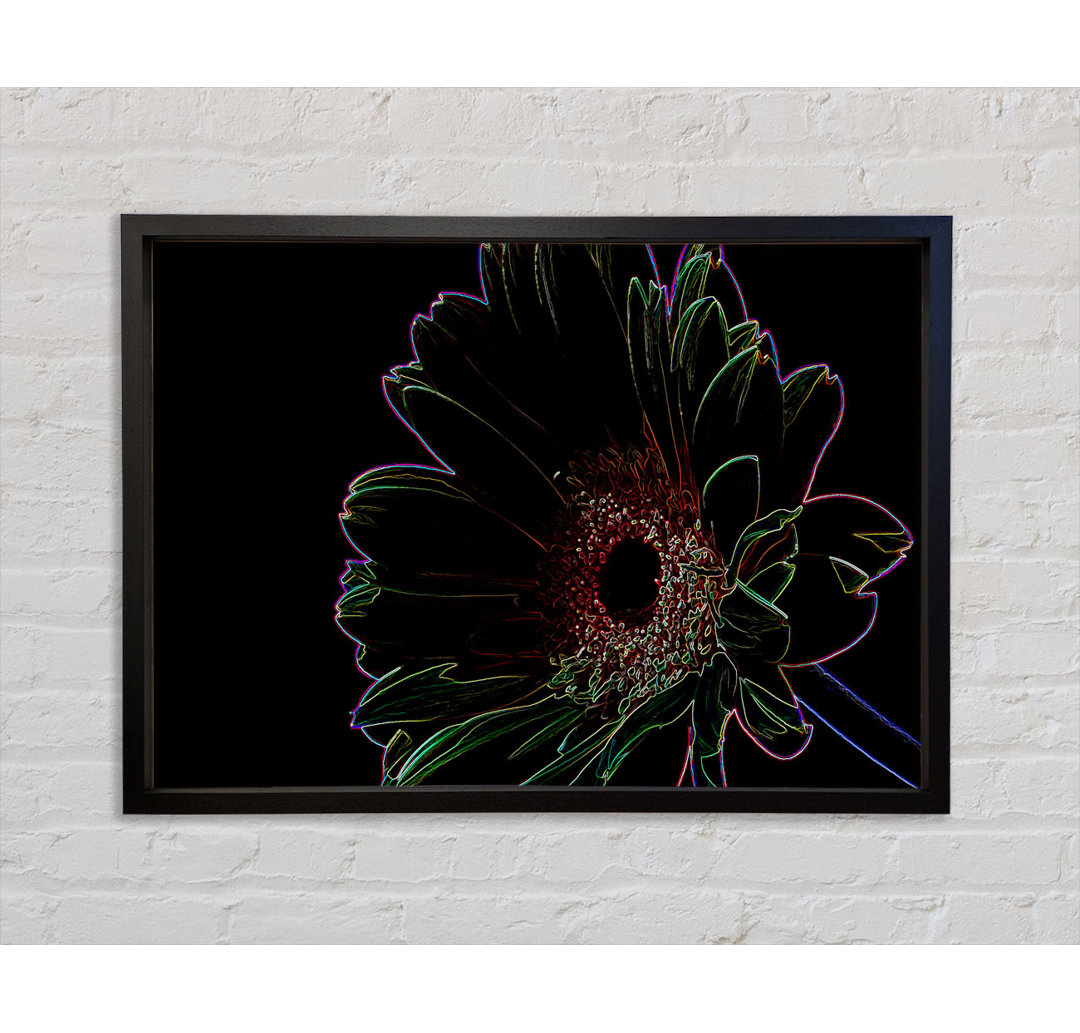 Abstrakt Neon Floral 16 - Druck