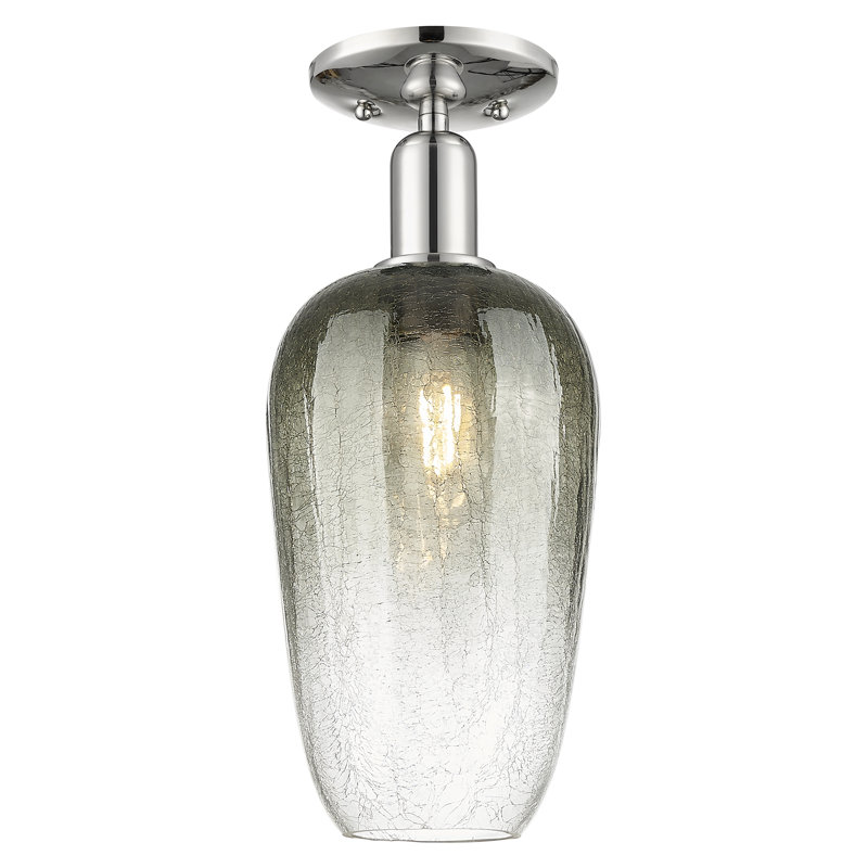 Plafonnier semi-encastré 1 lumière 7 "Downtown Urban - Oaklei , Ardoise, Nickel poli