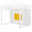 Lit mezzanine en bois avec tablettes de garde-robe intégrées et armoire pour des solutions de rangement peu encombrantes-679942300-679942308