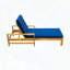 Chaise longue d'extérieur à dossier réglable en bois d'acacia