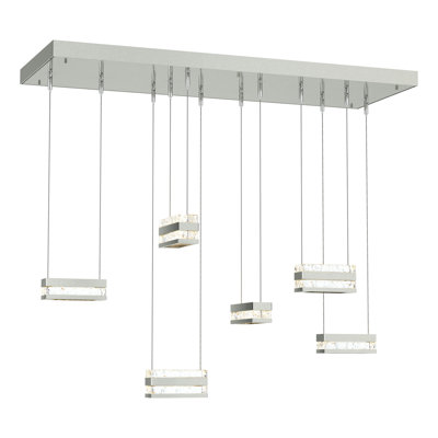 Stacks 6-Light LED Pendant - Clear Glass