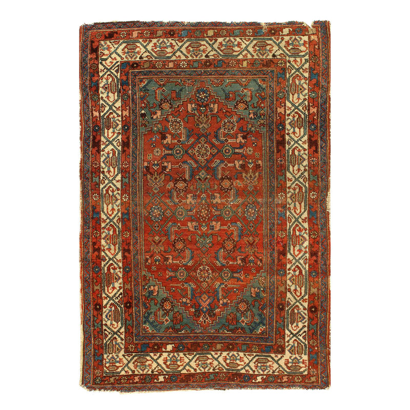Mehroo Oriental Area Rug in Rust