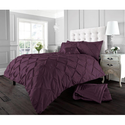 Solid Colour Duvet Cover Set with Pillowcases
