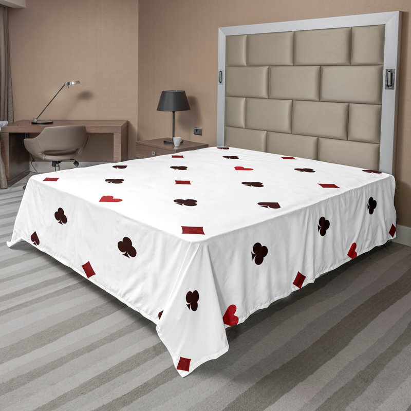 Drap de saison Ambesonne, Rouge rubis, marron / forme géométrique, Très grand