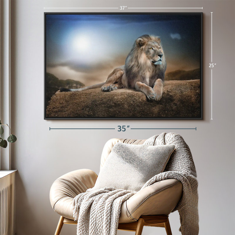 Impression sur toile Lion King, H 37 po x l 25 po