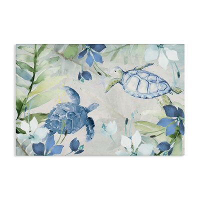 Turtles Among Flowers  Canvas by Lanie Loreth