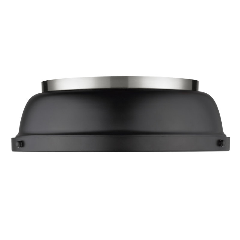 Plafonnier encastré 2 lumières Calico, Noir mat, Étain