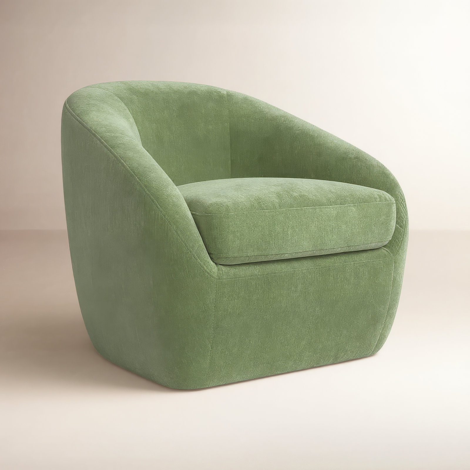Stargazer Upholstered Barrel Chair, Forest Performance Chenille