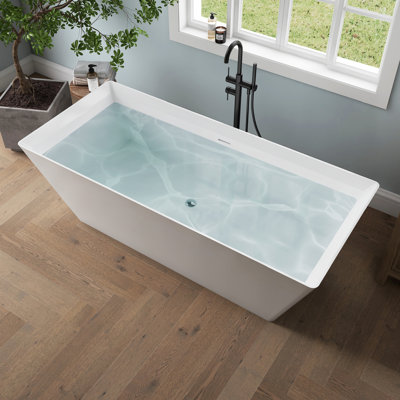 67'' Acrylic Freestanding Tub Freestanding Soaking Bathtub