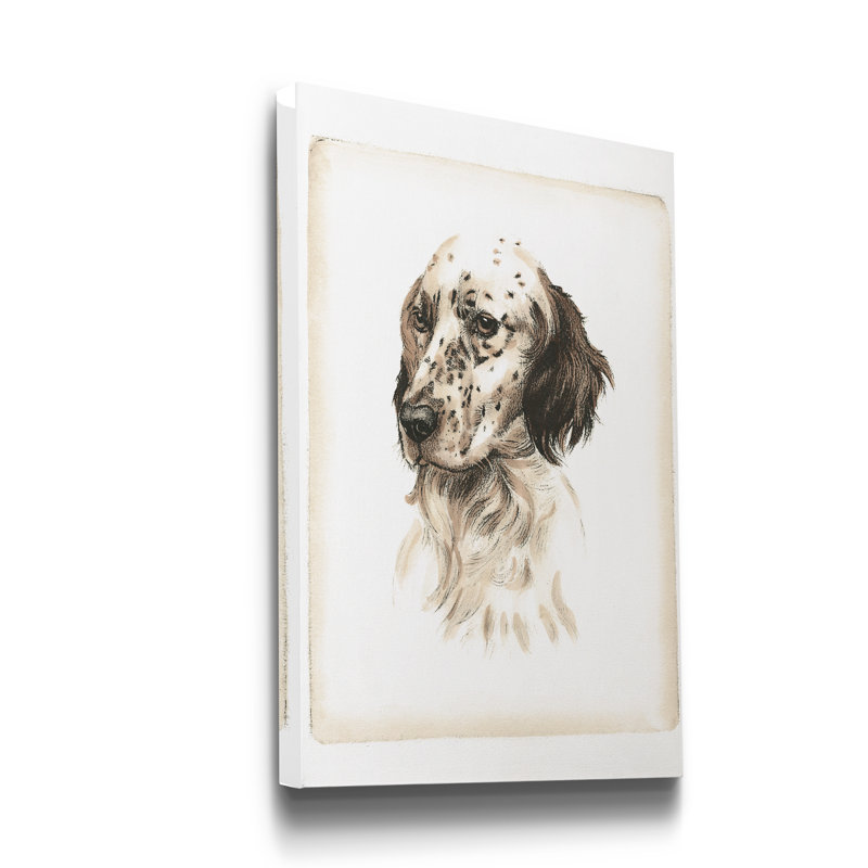 Reproduction d’art sur toile tendue « Danchin setter », H 36 po x l 24 po x P 1 po