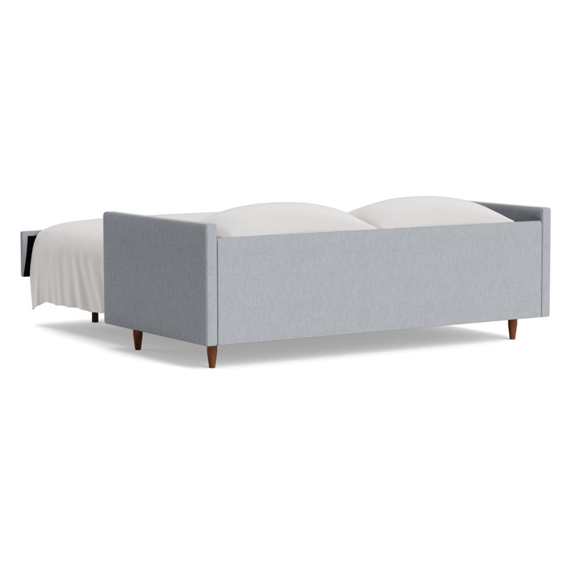 Skinny Fat Sofa Bed, Performance Weave - Zinc
