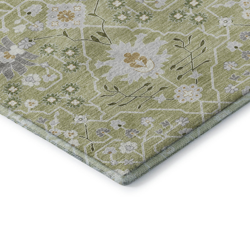 Tapis oriental lavable à la machine de qualité supérieure AMF1009 Colmenero, Rectangle 10 pi x 14 pi