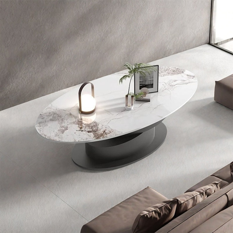 Table basse Creative, Blanc/Noir, H 15,7 po x L 39,4 po x l 23,6 po