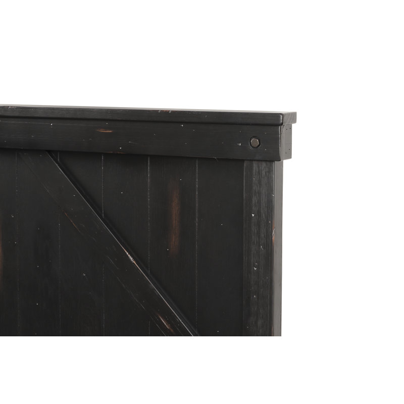 Baguenaudier Panel Bed, Queen, Black