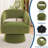Modern Swivel Barrel Accent Chair, 360° Upholstered Armchair with Striped Backrest & Plush Padding-2108596013