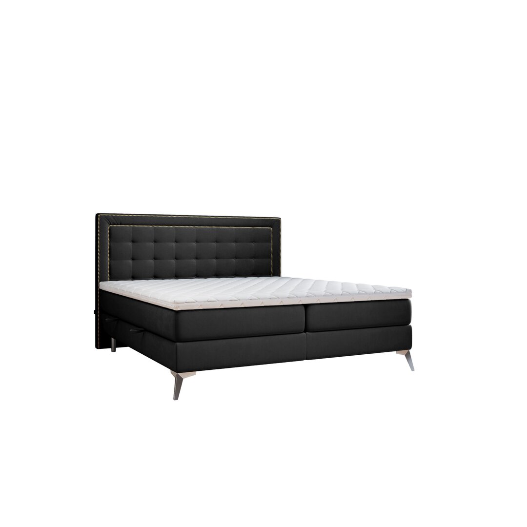 Boxspringbett Arnera mit Topper und Bettkasten