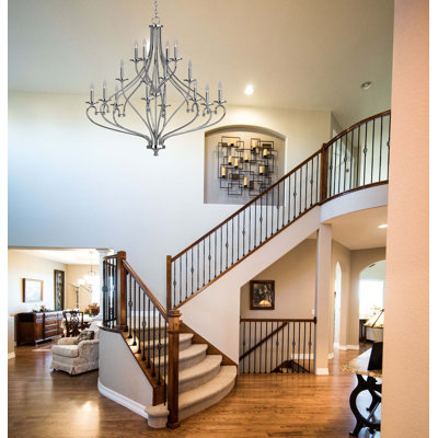 Tes 16-Light Indoor Chrome Empire Candelabra Chandelier