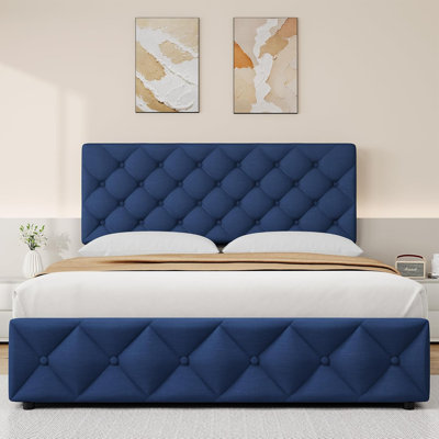 Bed Frame with 4 Storage Drawers by Winston Porter