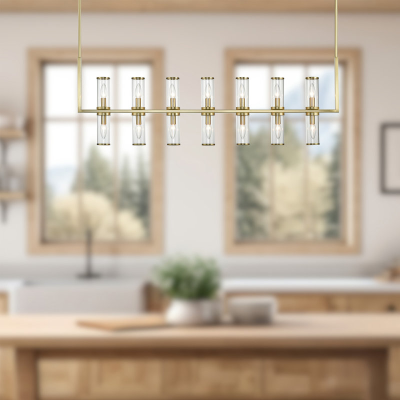 Revolve 14 - Light Pendant, Natural Brass