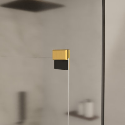 Butée de porte de douche sans cadre de style biseauté Brixwell BDS1SB