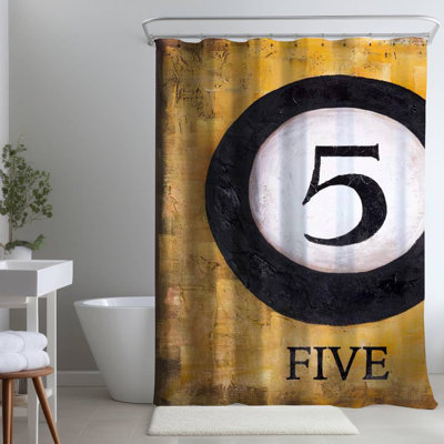 Shower Curtain TY5 – Polyester Shower Curtain, Dye Sublimation Print, 71" W × 74" L