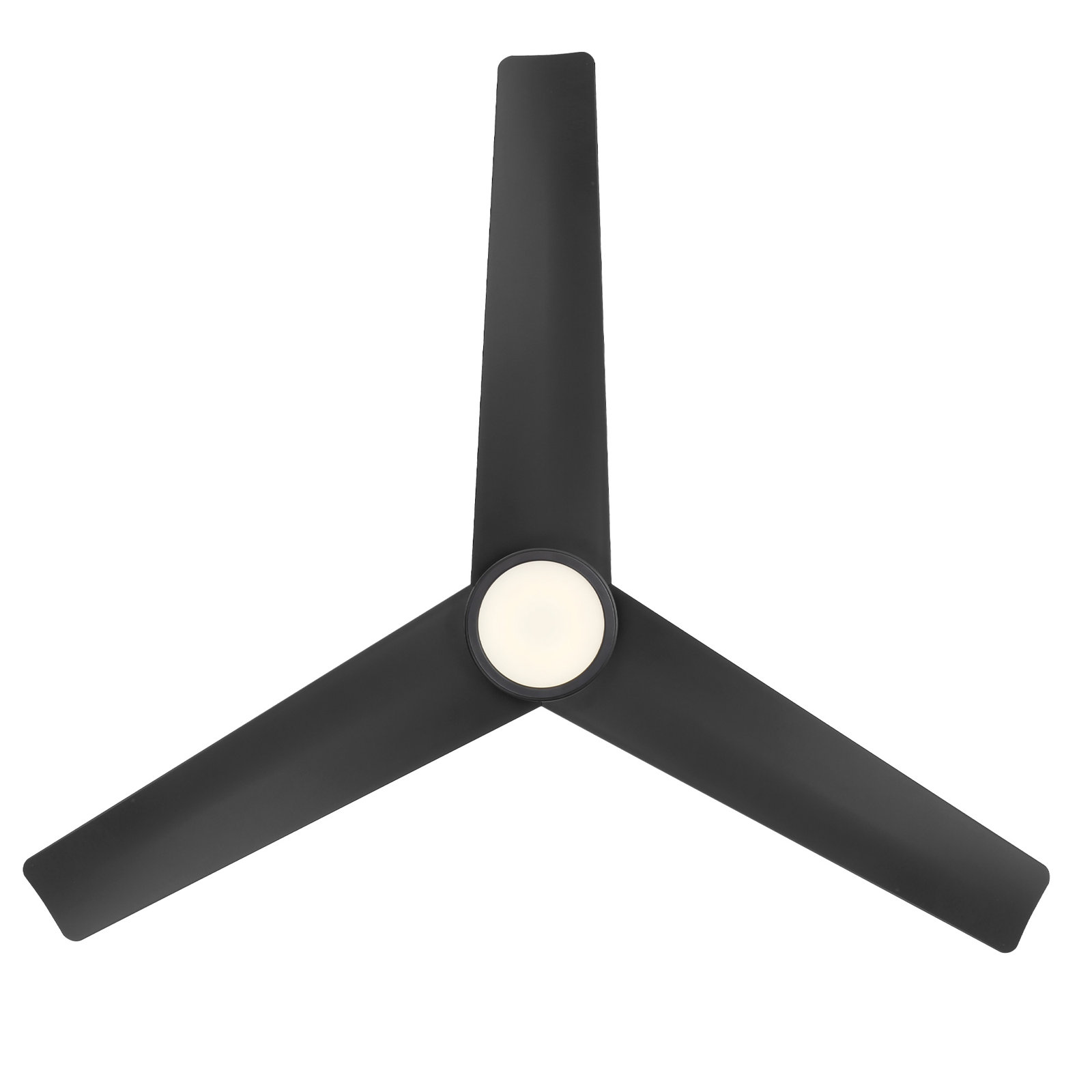 Lotus 54" Smart Ceiling Fan with LED Light Kit, Black, 3000K