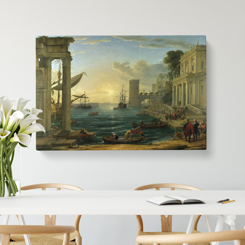 Embarkation Of The Queen Of Sheba by Claude Lorrain - Wrapped Canvas, 40cm H x 60cm W x 3cm D