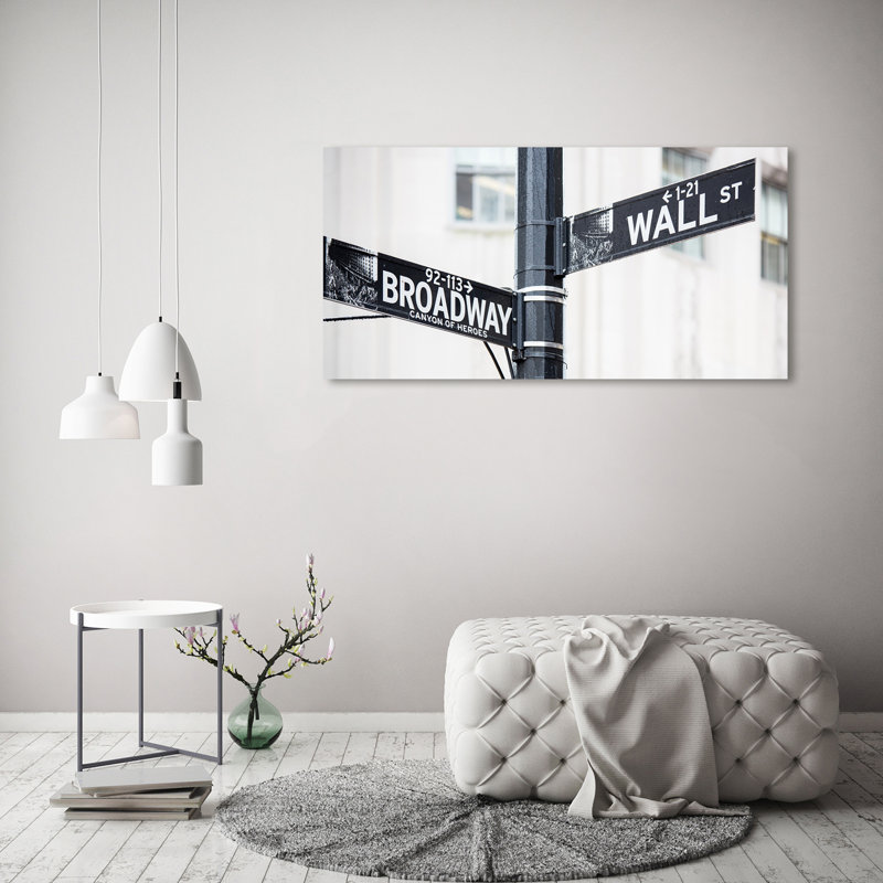 Wall Street Sign - Wrapped Canvas Print