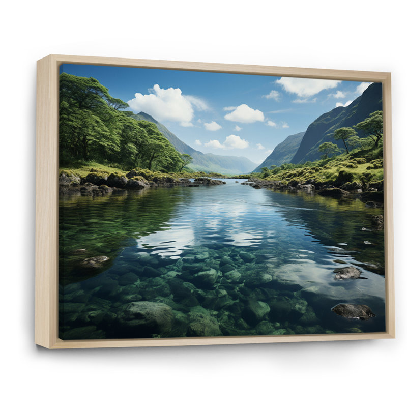 Irlande, Lacs scintillants, Cadre naturel flottant, H 24 po x l 32 po x P 1 po