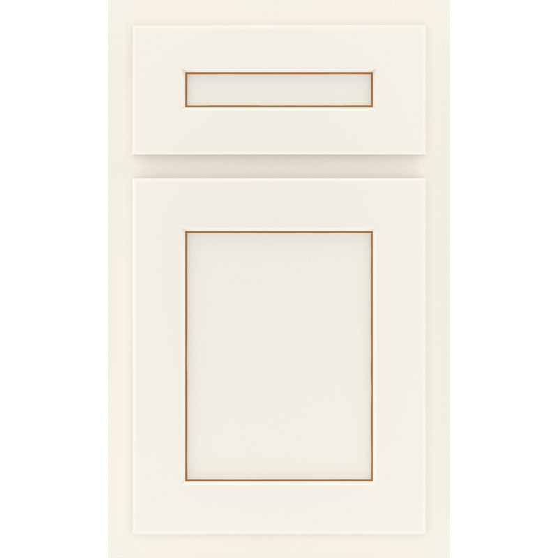 Dwelling Claredon Door Sample, Maple, Chalk w/Caramel Glaze