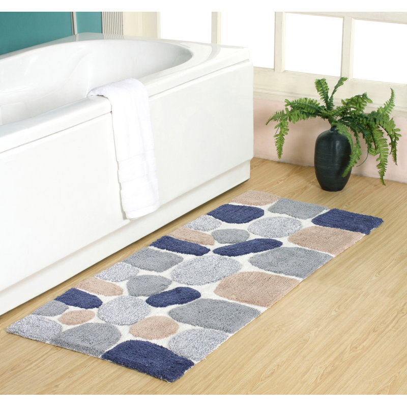 Tapis pour salle de bain Creline - Sienne bleue, Bleu de Sienne