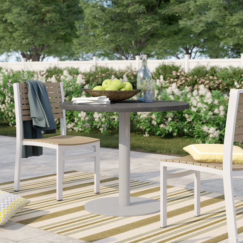 table bistro pierre/béton Caspian, 36" L x 36" L